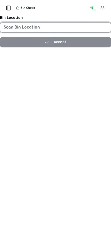 Empty Bin Check scanner