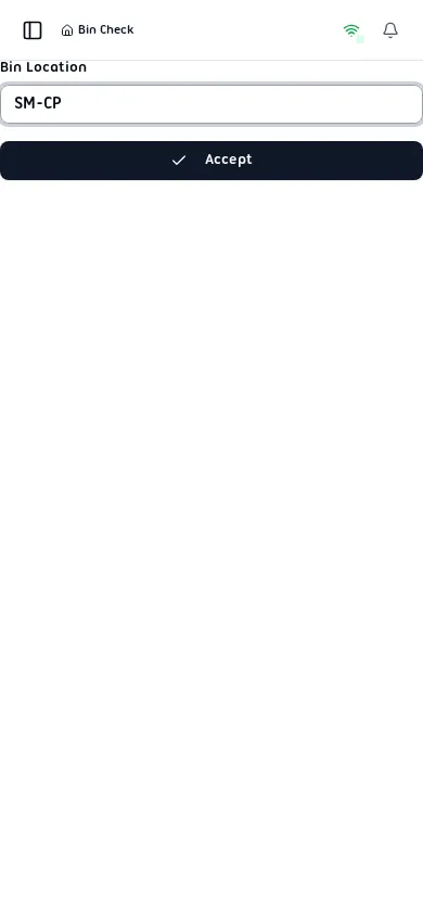 Bin Check search ready