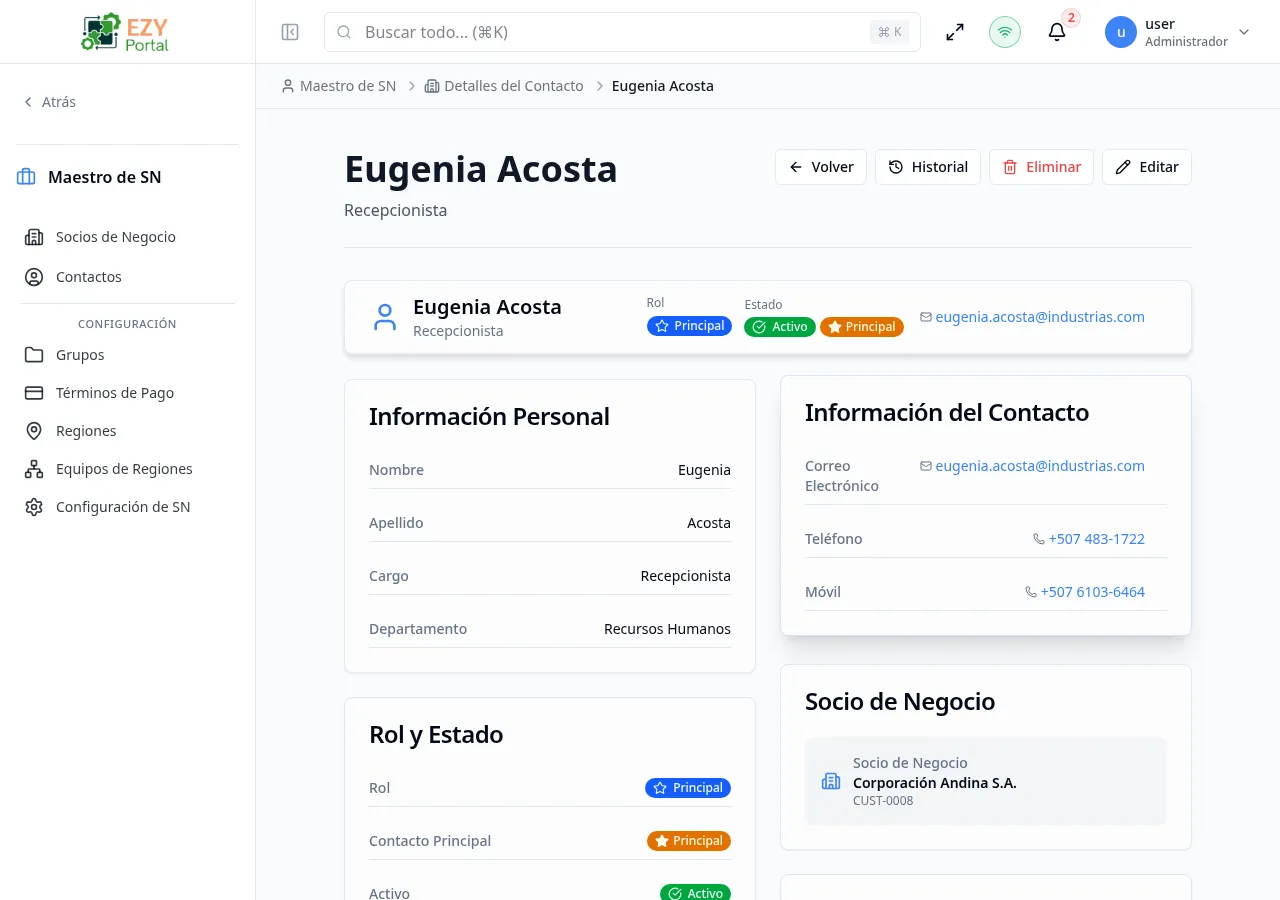 Detalle de Contacto