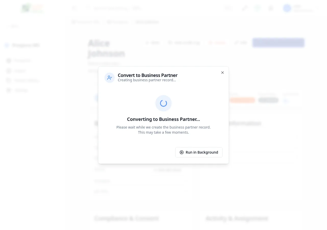 Conversion in progress