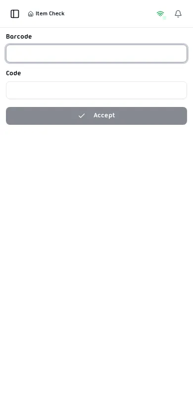 Item Check empty form