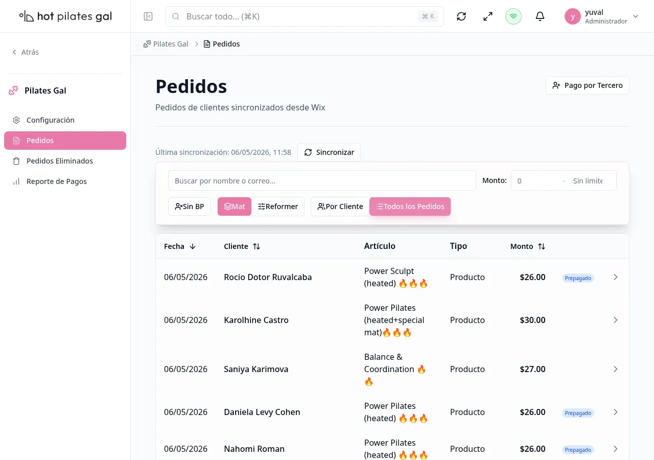 Pedidos - Vista Detallada